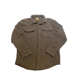 St Johns Bay Jacket‎ Mens Size L Quilted Grey Button Up Outdoor Comfort Casual